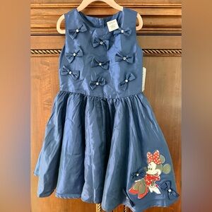 🆕🔖 Disney Store ✨ Minnie Mouse Dress ✨ Navy Blue Bows ✨ Size 5/6 ✨ NWT!!